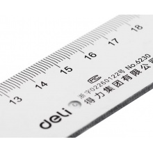 得力学生文具6230 透明尺子30cm厘米直尺 塑料直尺 