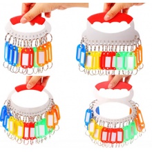 不锈钢钥匙盘收纳可标记中介钥匙环